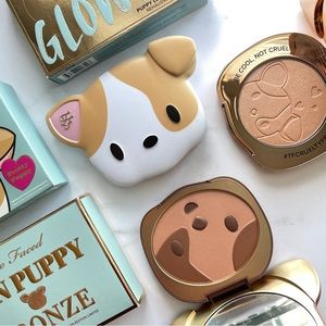 RARE! Too Faced Pretty Puppy Eyeshadow Palette Highlighter & Sun Puppy Bronzer